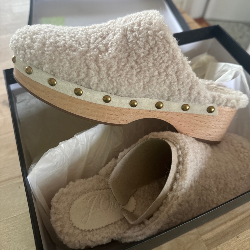 J Crew Sherpa clog